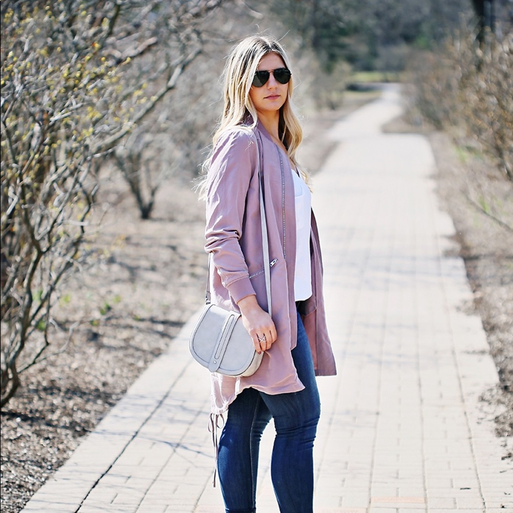 Long bomber jacket